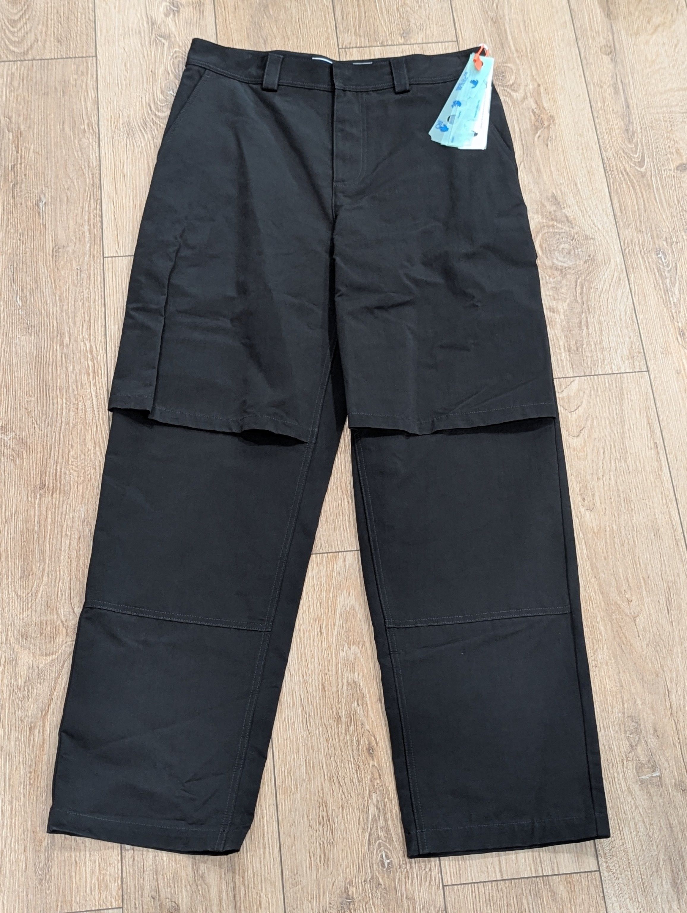 OFF-WHITE Double Layer Carpenter Pants Black Large