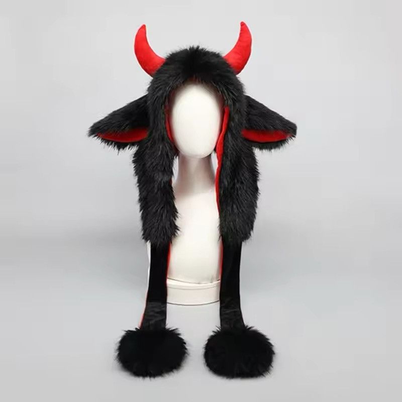 Japanese Brand Fluffy Yak Cow Ear Warm Thick Faux Fur Hat Size ONE SIZE - 2 Thumbnail