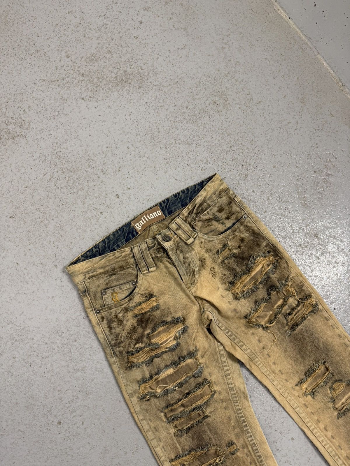 Vivienne Westwood Vintage 00s John Galliano Distressed Jeans Size US 28 / EU 44 - 4 Thumbnail