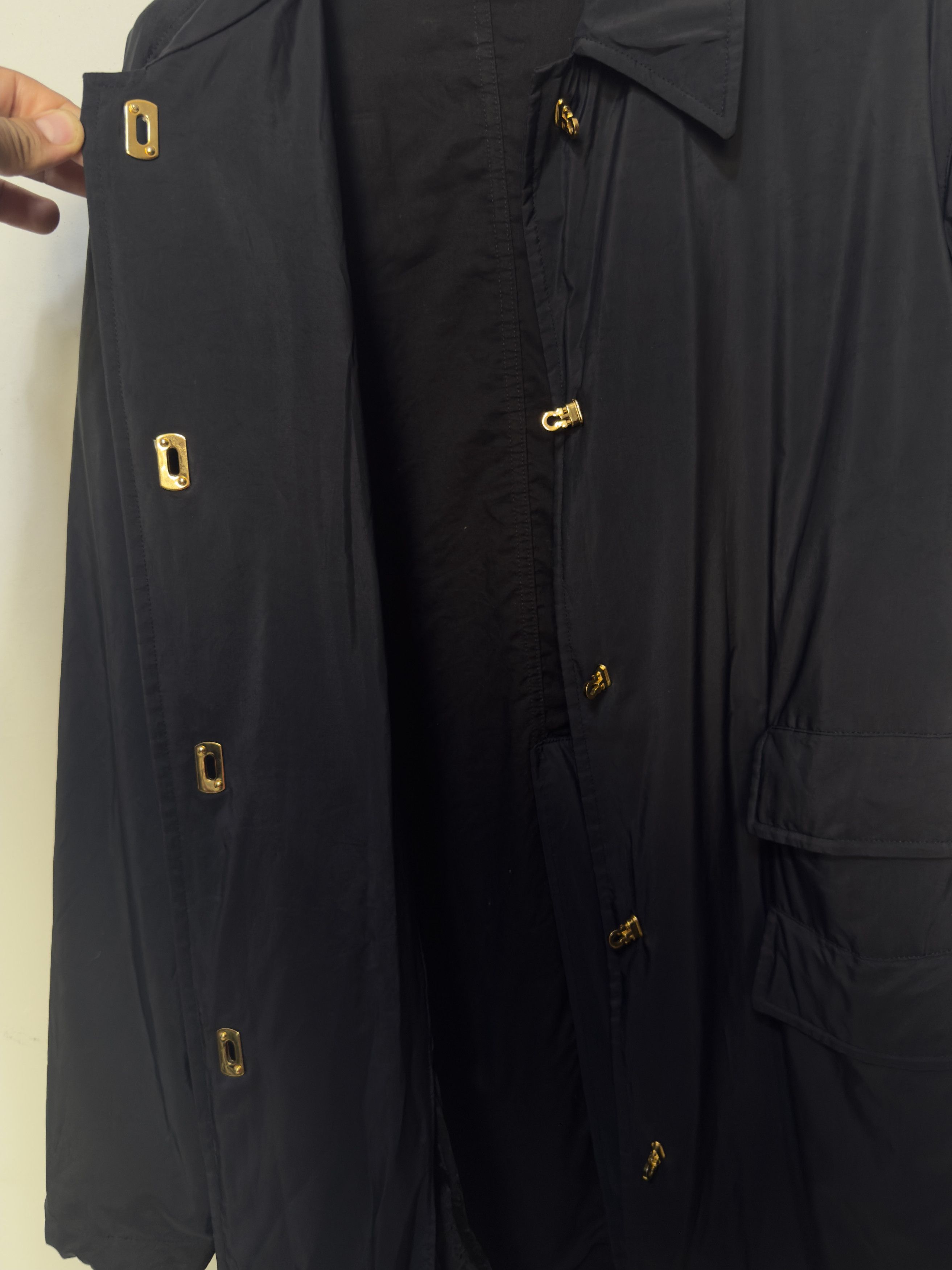 Salvatore Ferragamo 🔥 rare Salvatore Ferragamo nylon black coat jacket size L Size L / US 10 / IT 46 - 4 Thumbnail