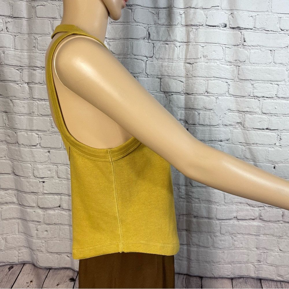 Free People New Free People FP Movement Mustard Cotton Open Air Tank To Size L / US 10 / IT 46 - 9 Thumbnail