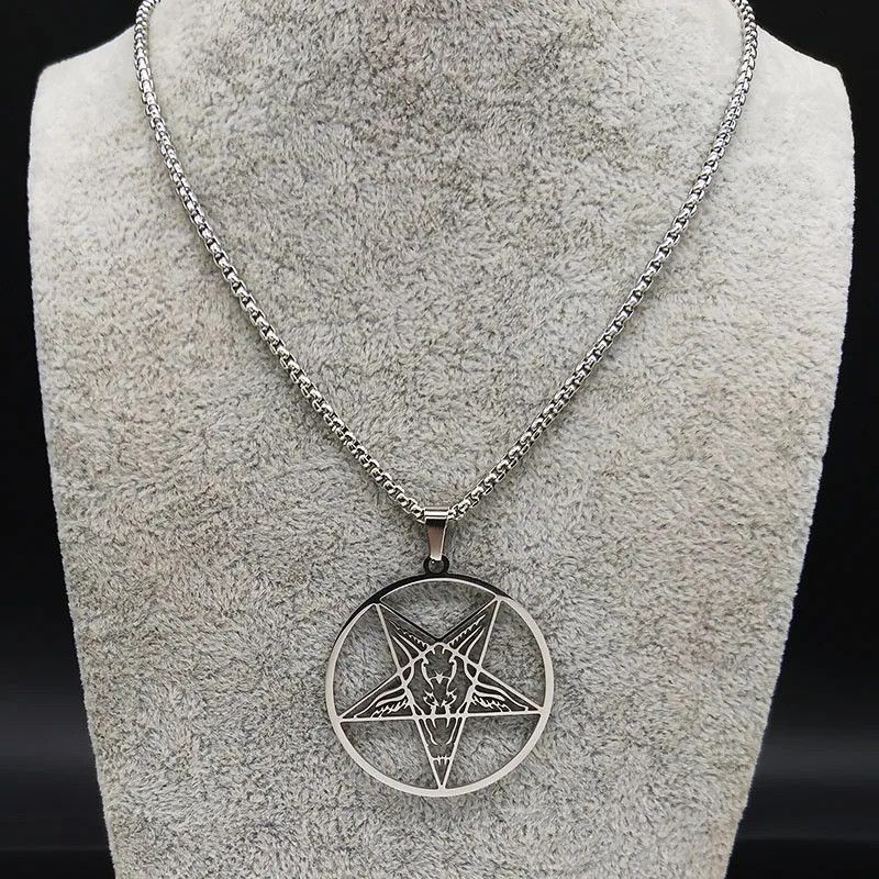 Jewelry Baphomet Pentagram Pendant Charms Necklace Emblem Talisman Size ONE SIZE - 3 Thumbnail
