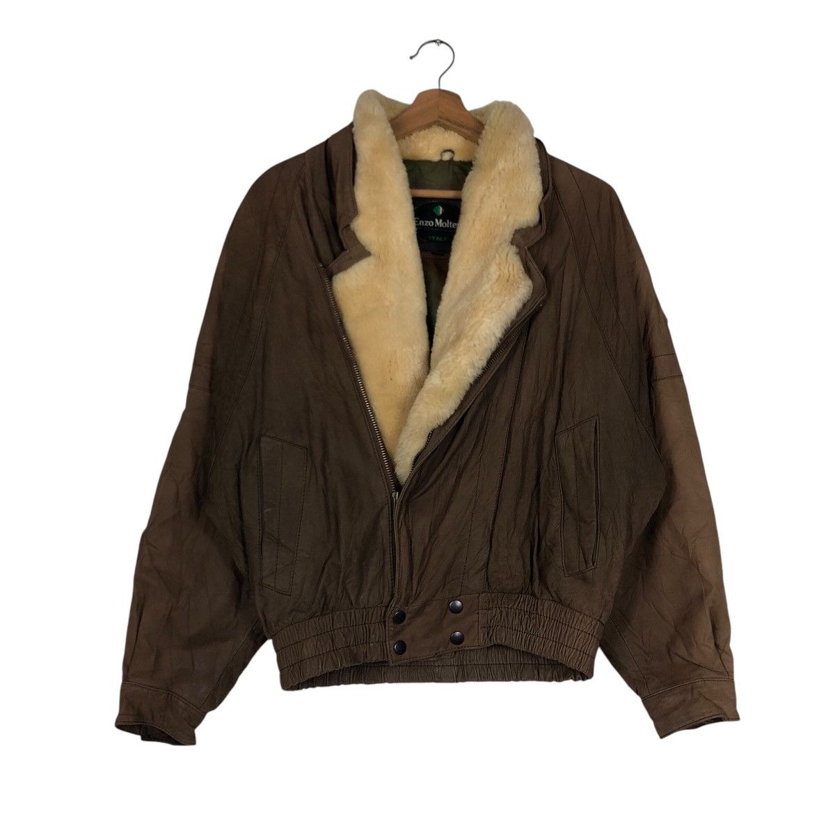 Japanese Brand Vintage Biker Leather Jacket Enzo Molteni Italy Issey Miyake Size US M / EU 48-50 / 2 - 2 Thumbnail