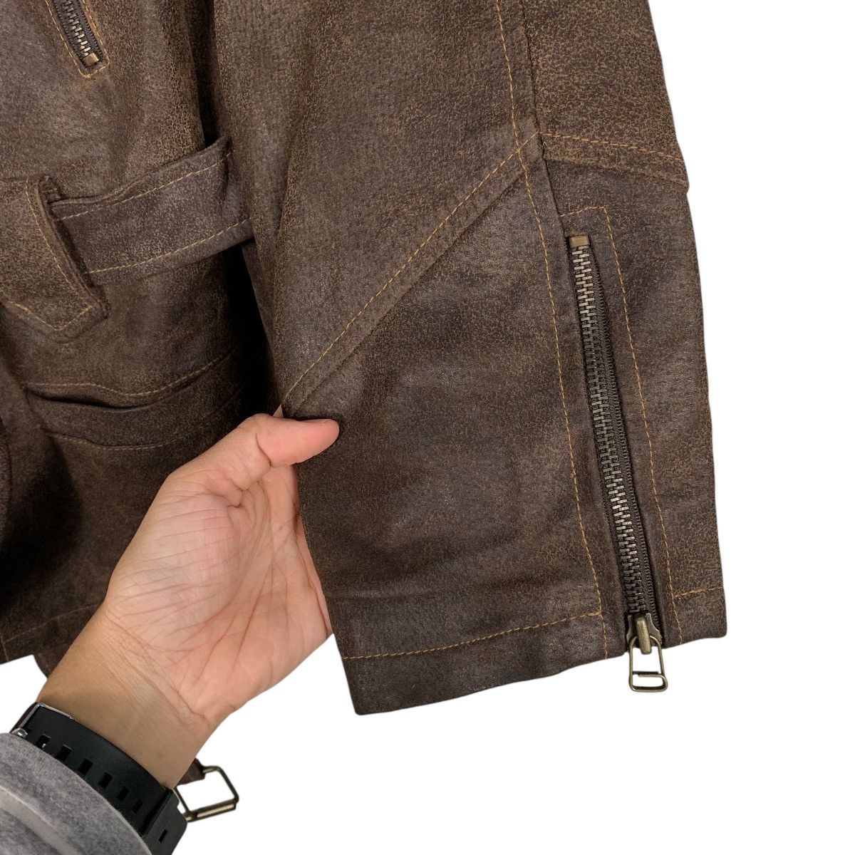 Japanese Brand Vintage Japanese Brand Winlit Shearling Leather Jacket Size US S / EU 44-46 / 1 - 13 Thumbnail
