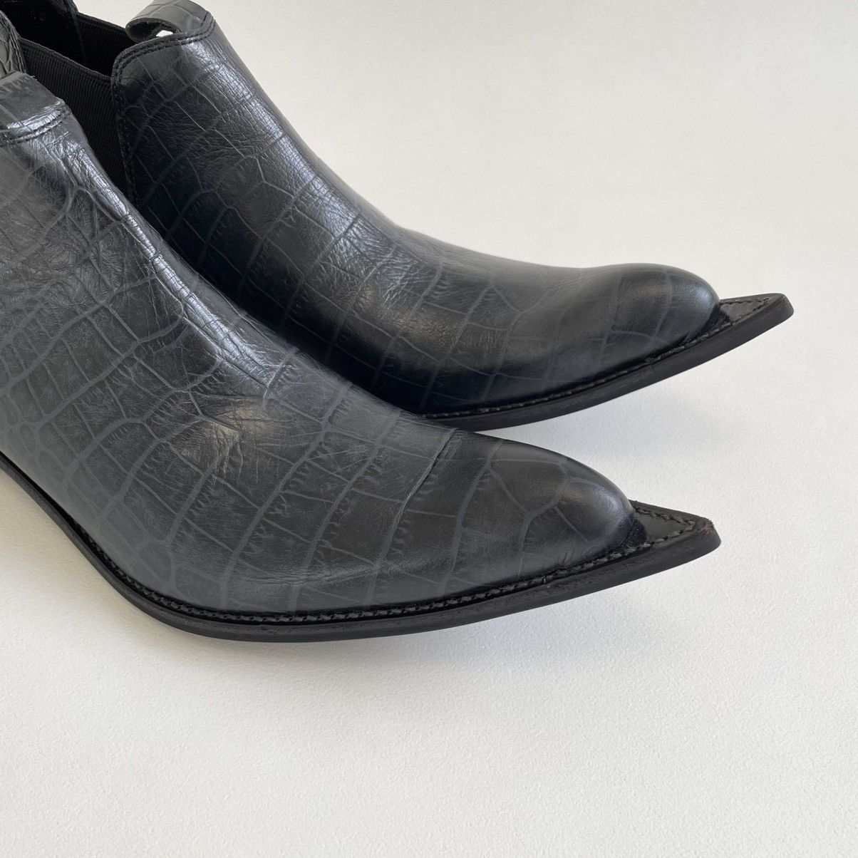 Comme des Garcons S/S 15 Extended Pointy Leather Boots Size US 8 / EU 41 - 15 Thumbnail
