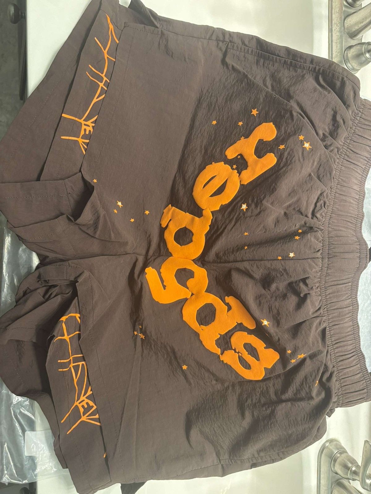 Sp5der Sp5der Brown Double Layered Shorts Size US 28 / EU 44 - 1 Thumbnail