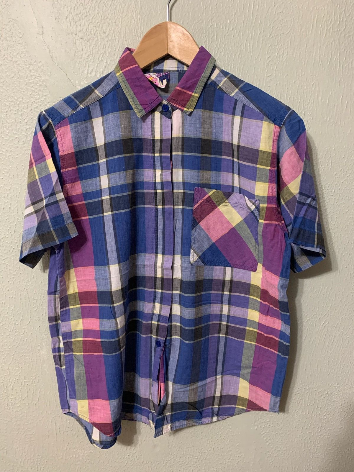 Vintage Vintage Vaporwave Check Button Up Size US S / EU 44-46 / 1 - 1 Thumbnail