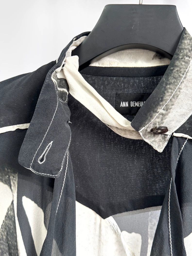 Ann Demeulemeester Ann demeulemeester 2011ss Ink Silk Jacket Size XS / US 0-2 / IT 36-38 - 6 Thumbnail