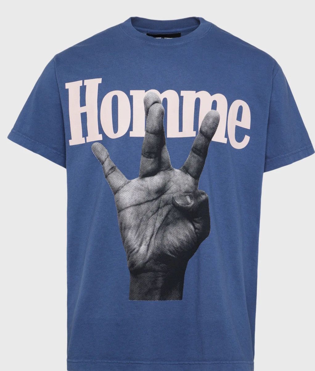 Homme + Femme La Twisted finger T shirt navy blue Size US XXL / EU 58 / 5 - 2 Thumbnail