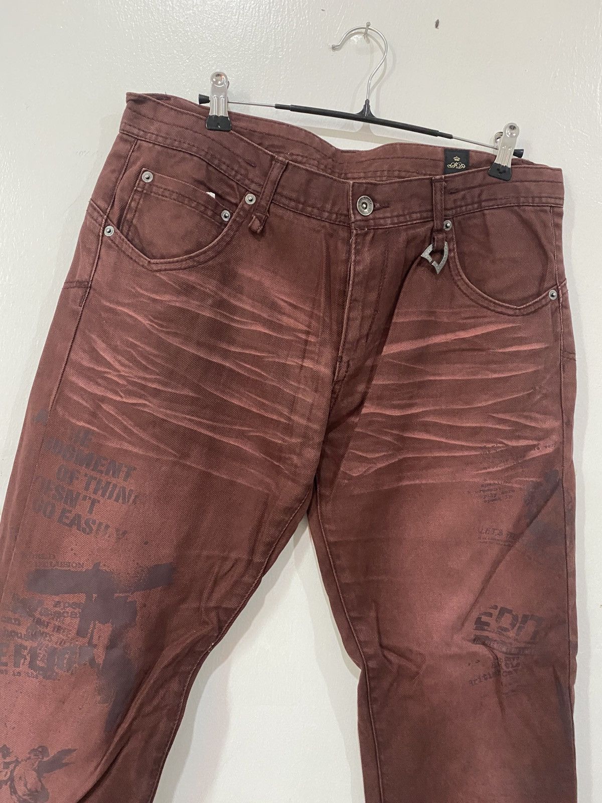 semanticdesign Semantic Design Buckle Wording Flare Pants Size US 33 - 4 Thumbnail