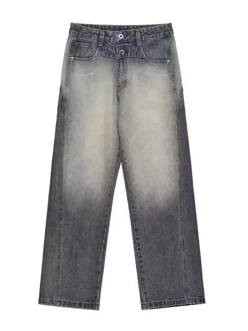 VIBE Vintage washed distressed micro wide jeans Size US 34 / EU 50 - 5 Thumbnail