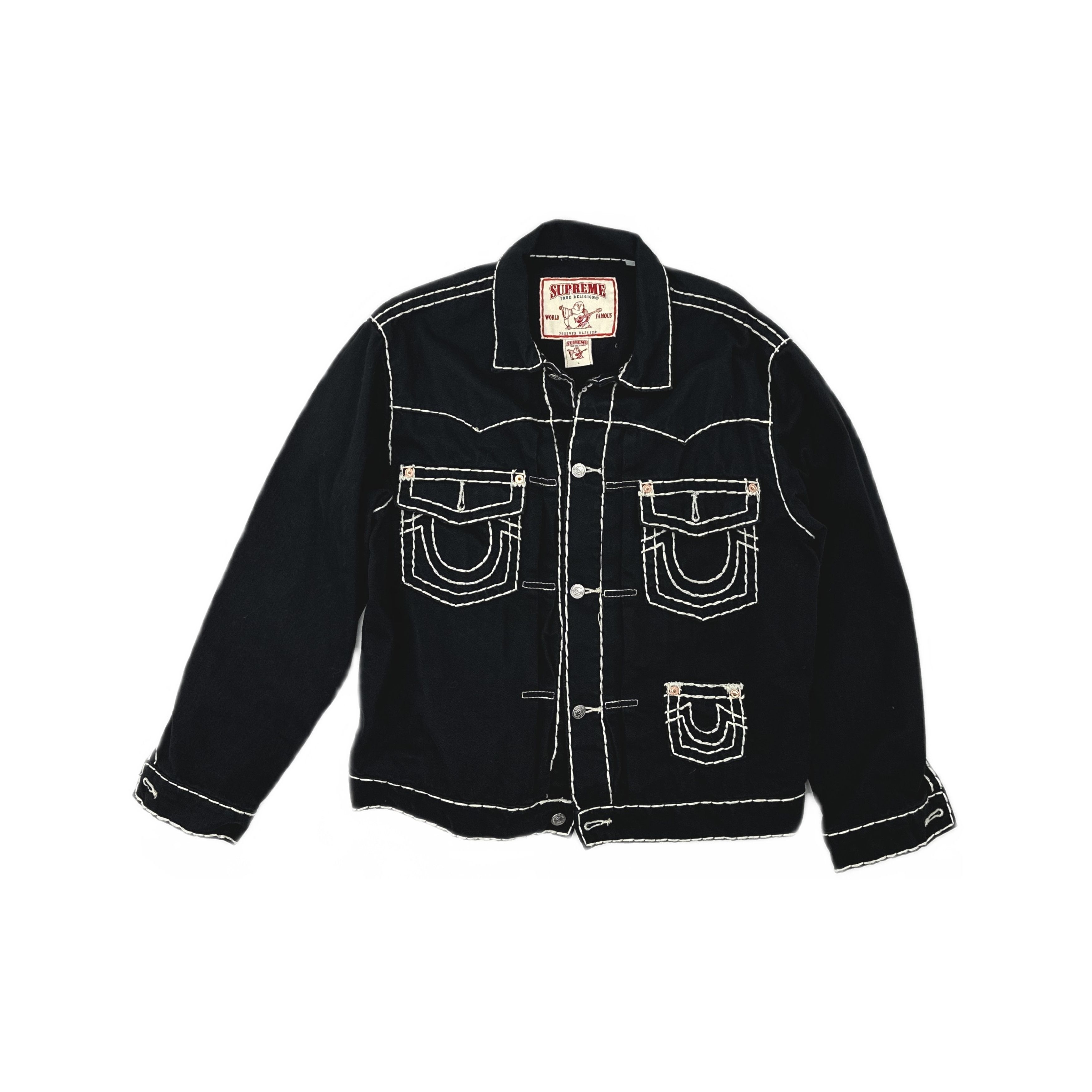 Supreme Supreme Denim Trucker Jacket Black SS16 | Grailed