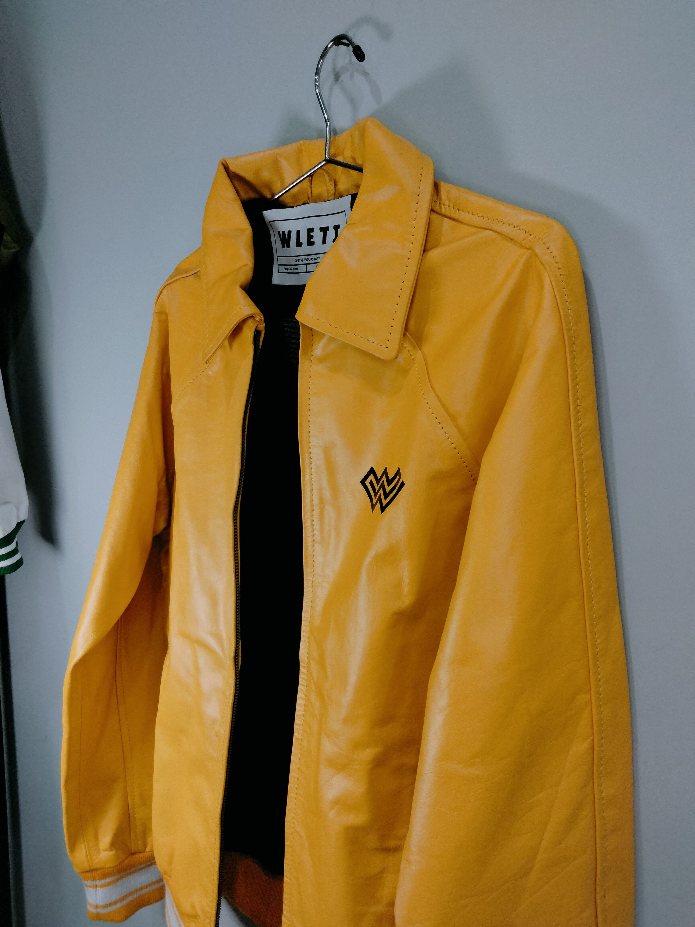 Vintage 🧥 WLETI Premium Yellow Sheep Leather Jacket Size US M / EU 48-50 / 2 - 3 Thumbnail