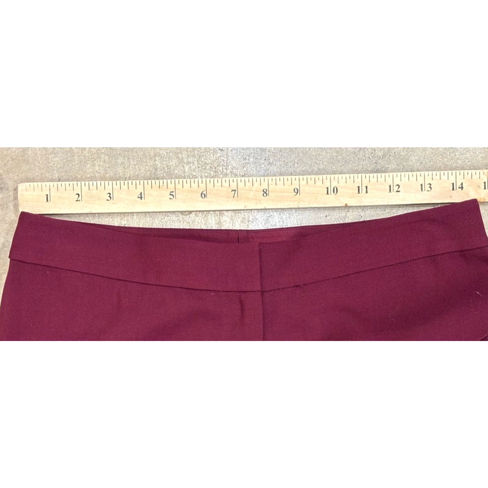 St. John VINTAGE St John Collection Virgin Wool Pants Women’s 8 Burgundy Straight Trouser 29x30 Womens Dress Pants Leg Style: Straight Size 30" / US 8 / IT 44 - 6 Thumbnail