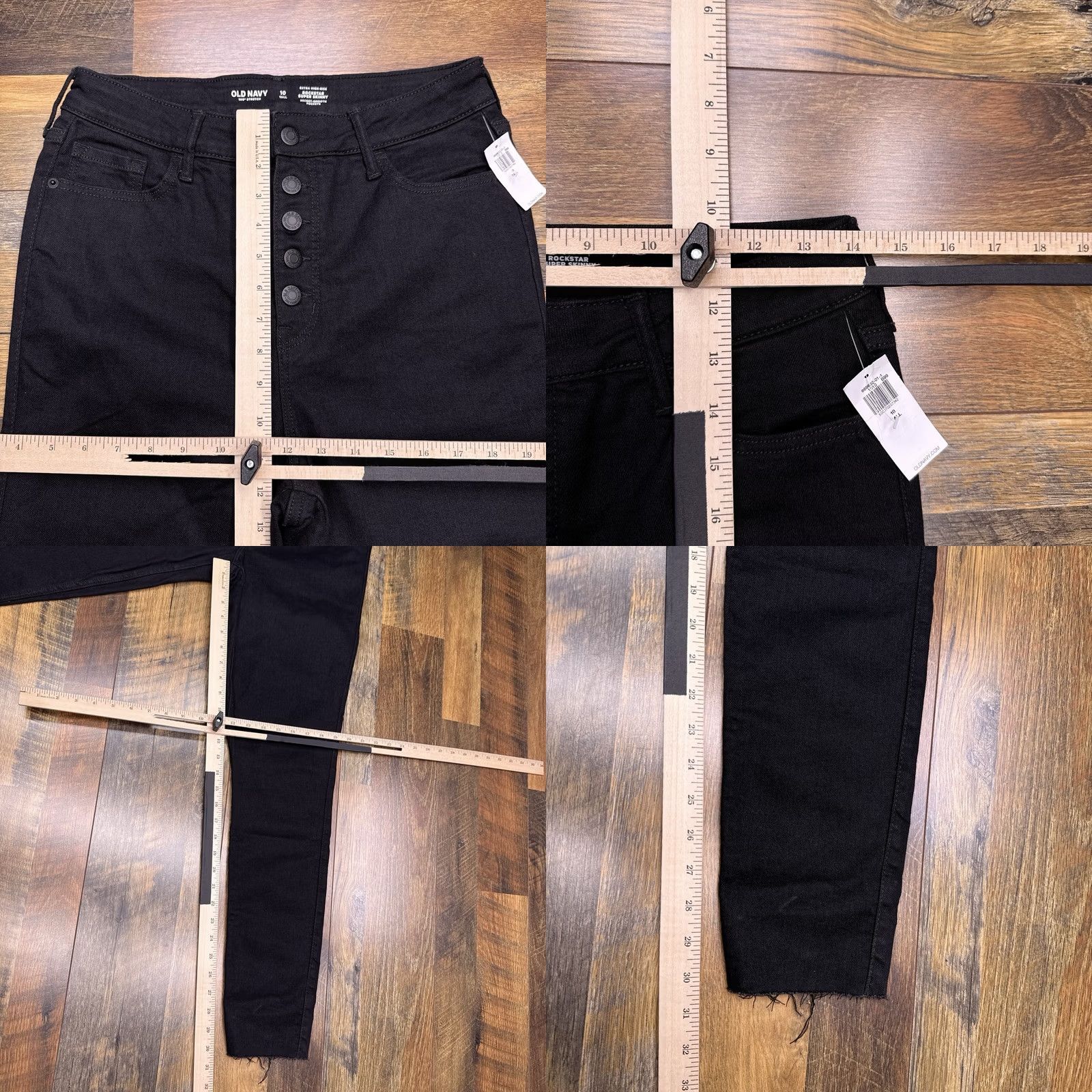 Old Navy Old Navy Jeans Skinny 10 Tall High Rise Stretch Black Denim 5-Pocket City Womens Mens? Size 32" / US 10 / IT 46 - 8 Thumbnail