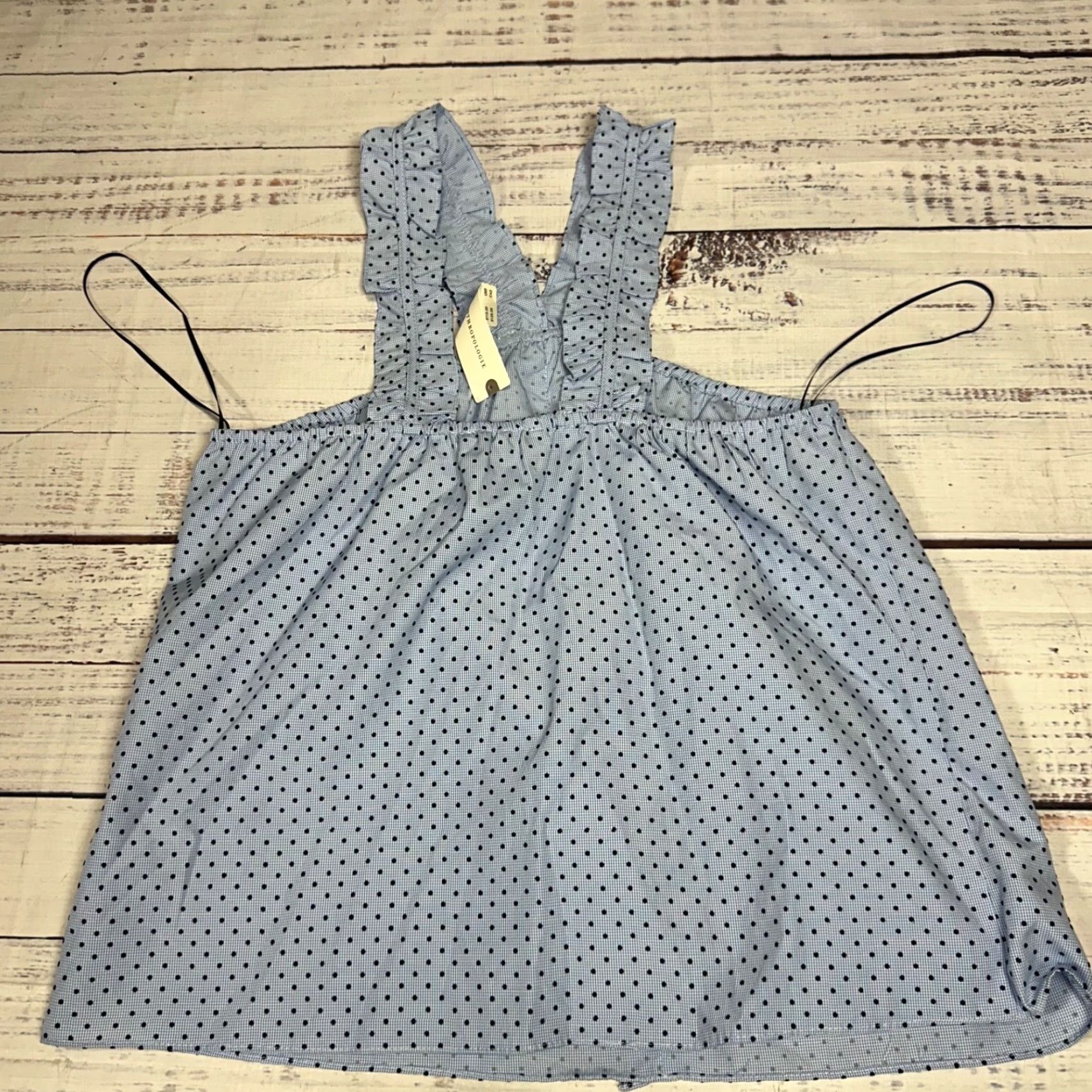 Vintage Waverly Grey Womens Tank Blue Polka Dot Sz S Cotton Pullover New Size S / US 4 / IT 40 - 4 Thumbnail