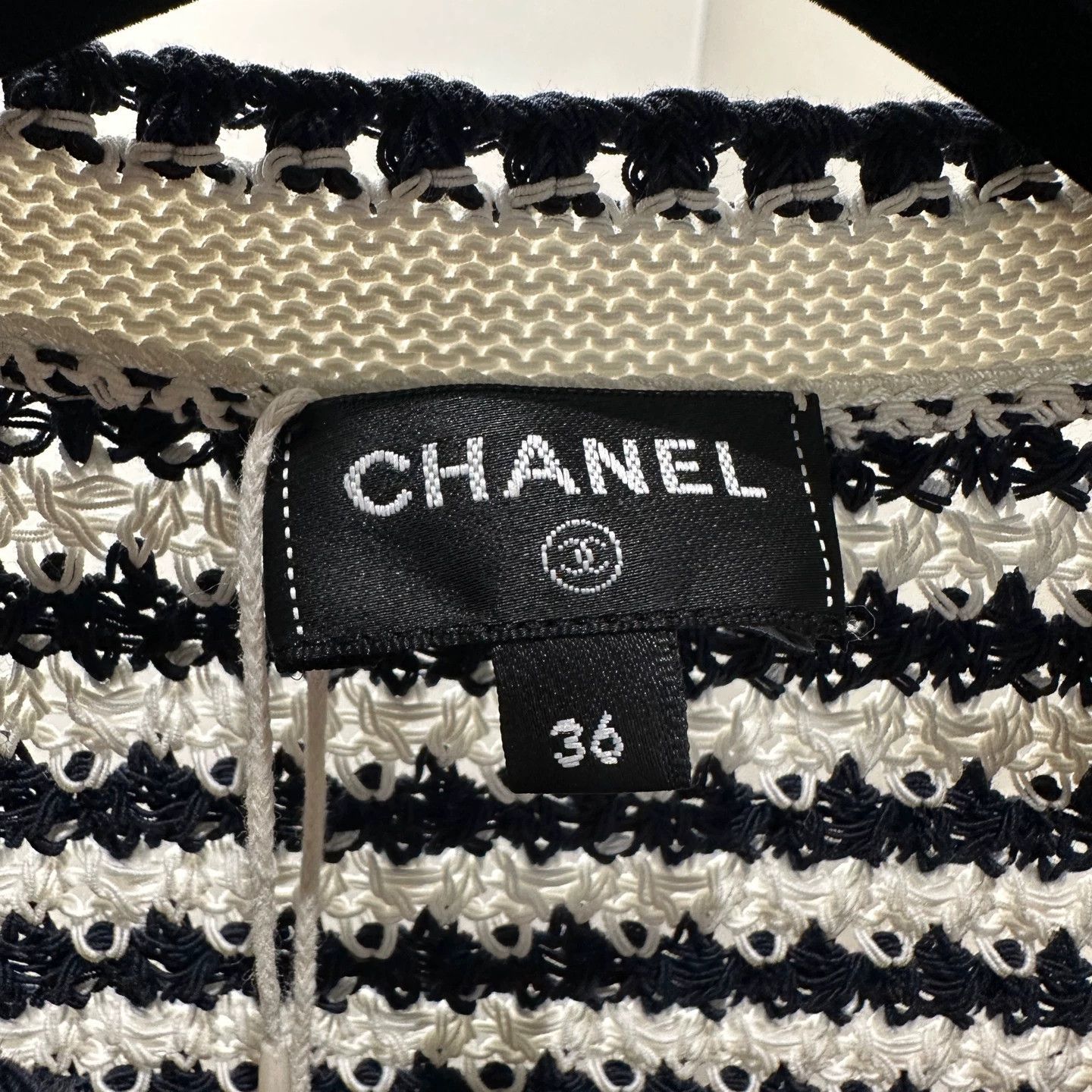 Chanel Chanel 22P Women's Black White Knit Cardigan 36 Size XS / US 0-2 / IT 36-38 - 3 Thumbnail