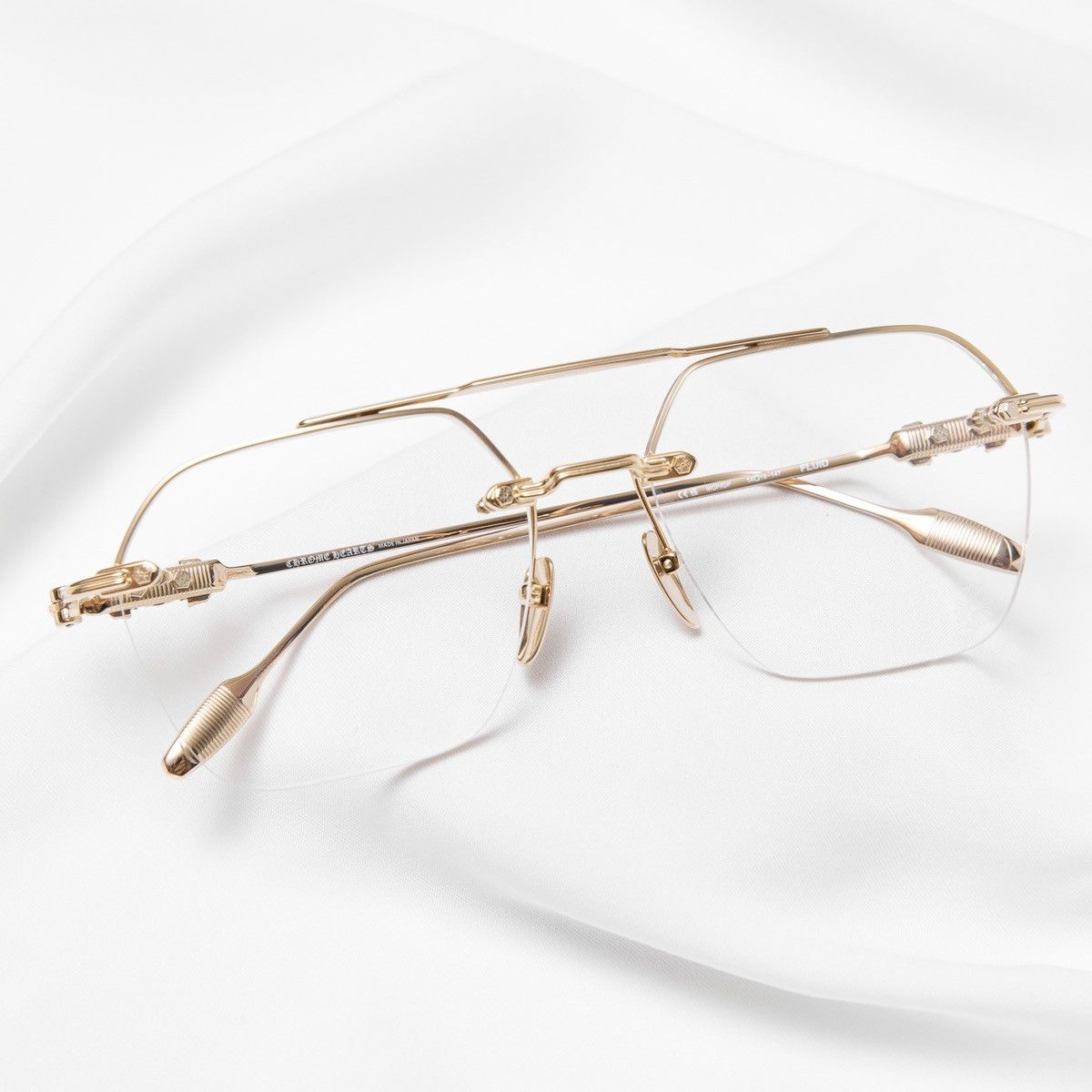Chrome Hearts CHROME HEARTS FLUID MATTE GOLD PLATED/GOLD PLATED GLASSES Size ONE SIZE - 7 Thumbnail