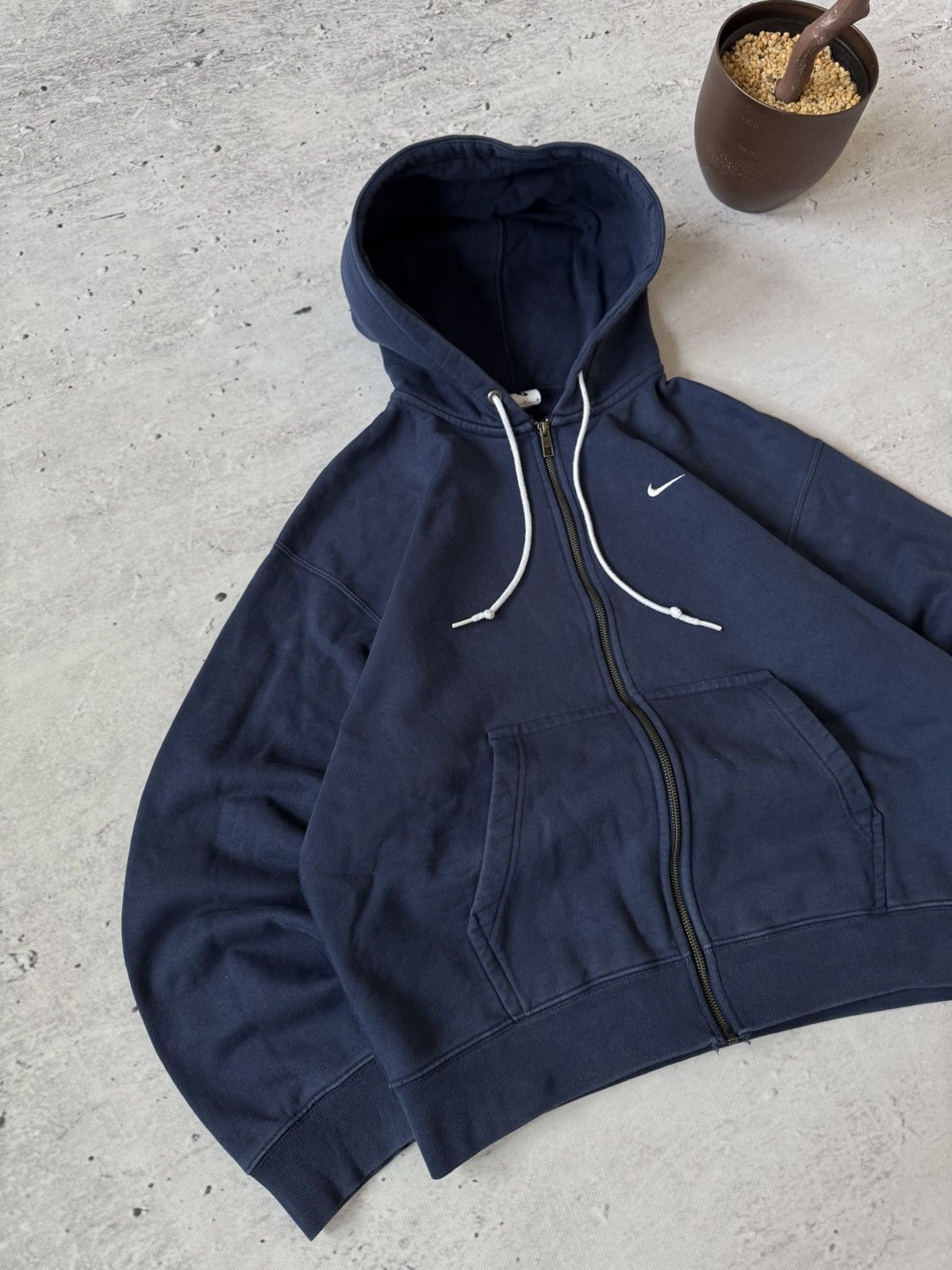 Nike × Vintage NIKE LAB VINTAGE 00s OVERSIZE BAGGY ZIP HOODIE CENTER LOGO Size US M / EU 48-50 / 2 - 2 Thumbnail