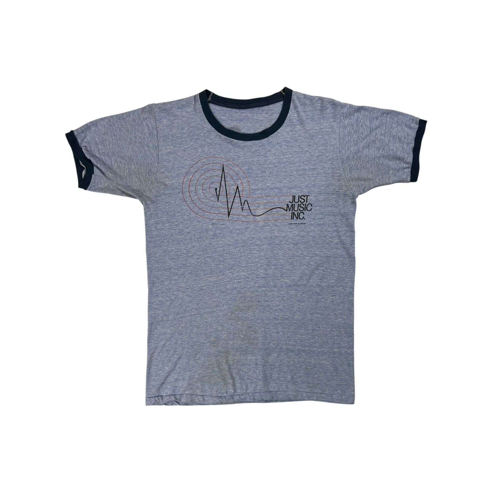 Vintage Vintage 1976 Just Music Inc. Chicago faded ringer tee (S) Size US S / EU 44-46 / 1 - 1 Thumbnail