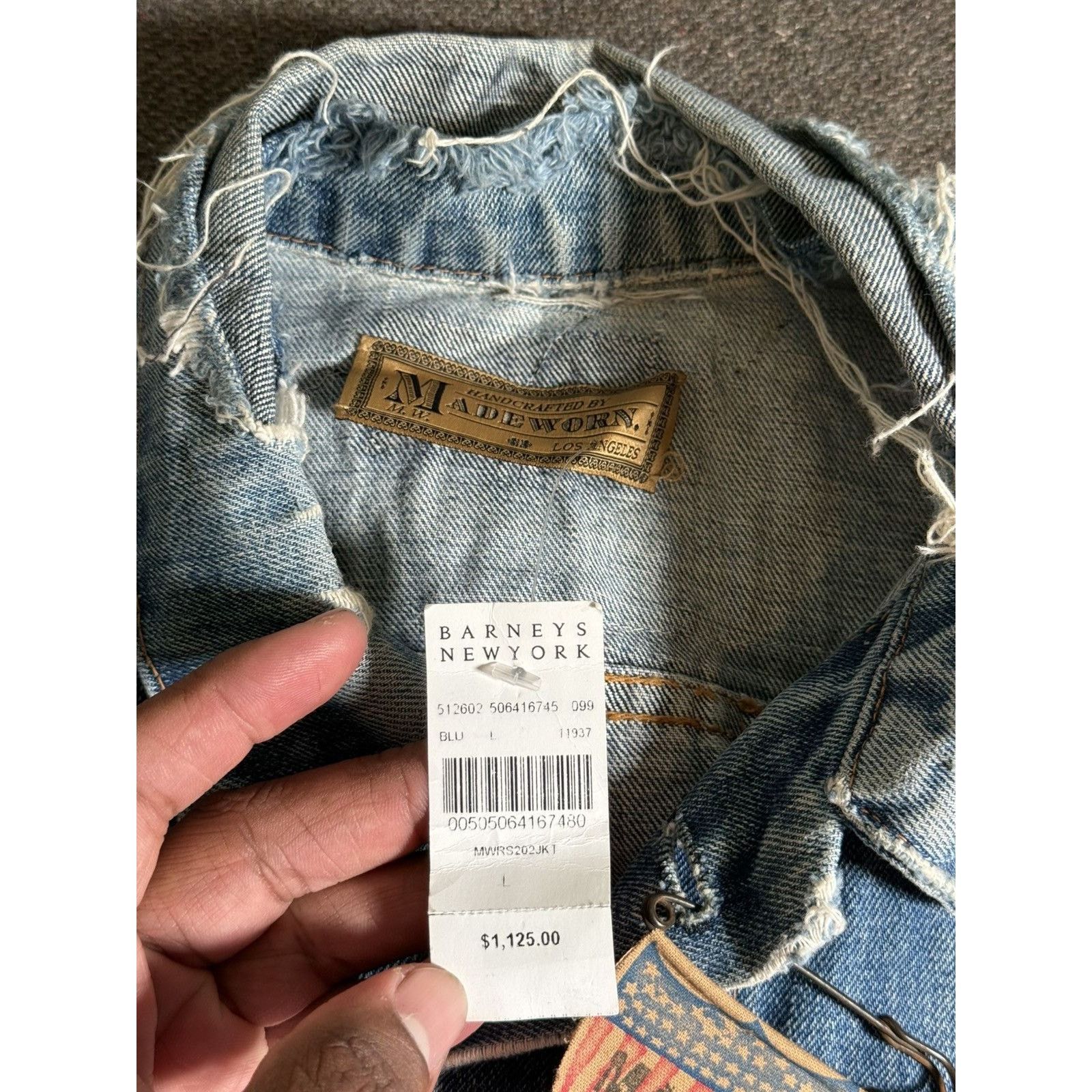 MadeWorn MadeWorn I Got Stoned Rolling Stones Denim Vest Jacket Rare Size US L / EU 52-54 / 3 - 8 Thumbnail