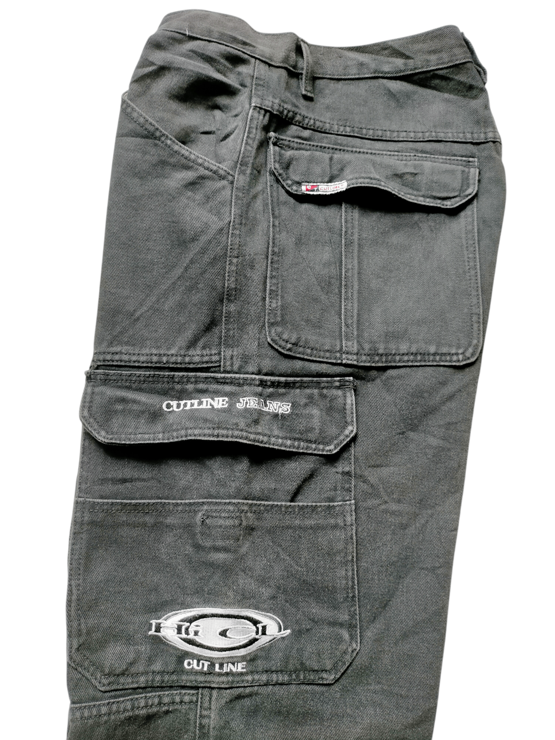 JNCO CUT LINE Jeans Cargo Multipocket Baggy Skater Jeans Size US 32 / EU 48 - 4 Thumbnail