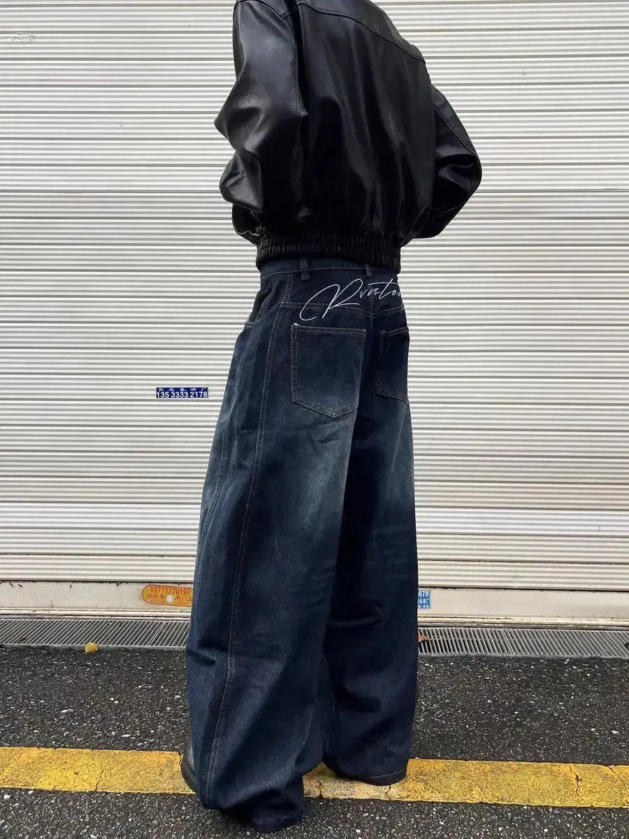 Japanese Brand Loose Hip Hop Wide Leg Pants Jeans Size US 34 / EU 50 - 3 Thumbnail