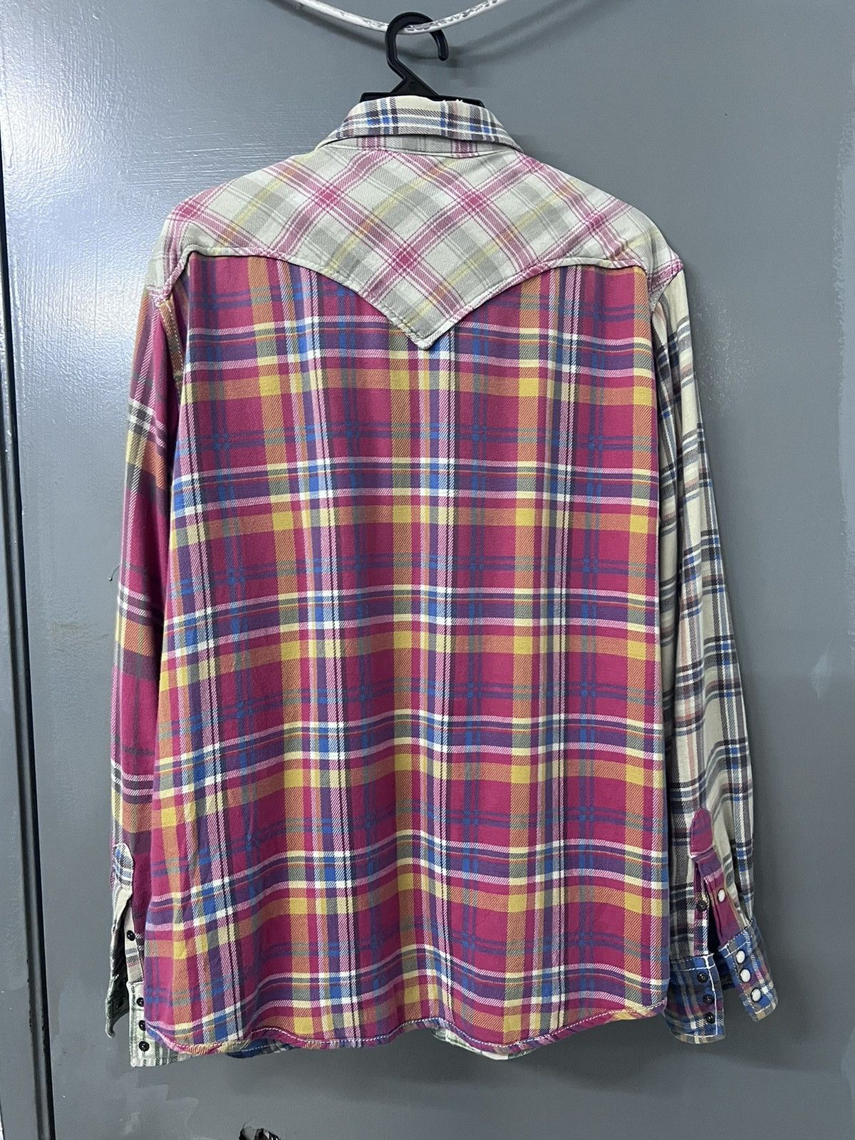 Vintage THRASHED FADED WESTERN FLANNEL MULTICOLOUR Size US XL / EU 56 / 4 - 6 Thumbnail