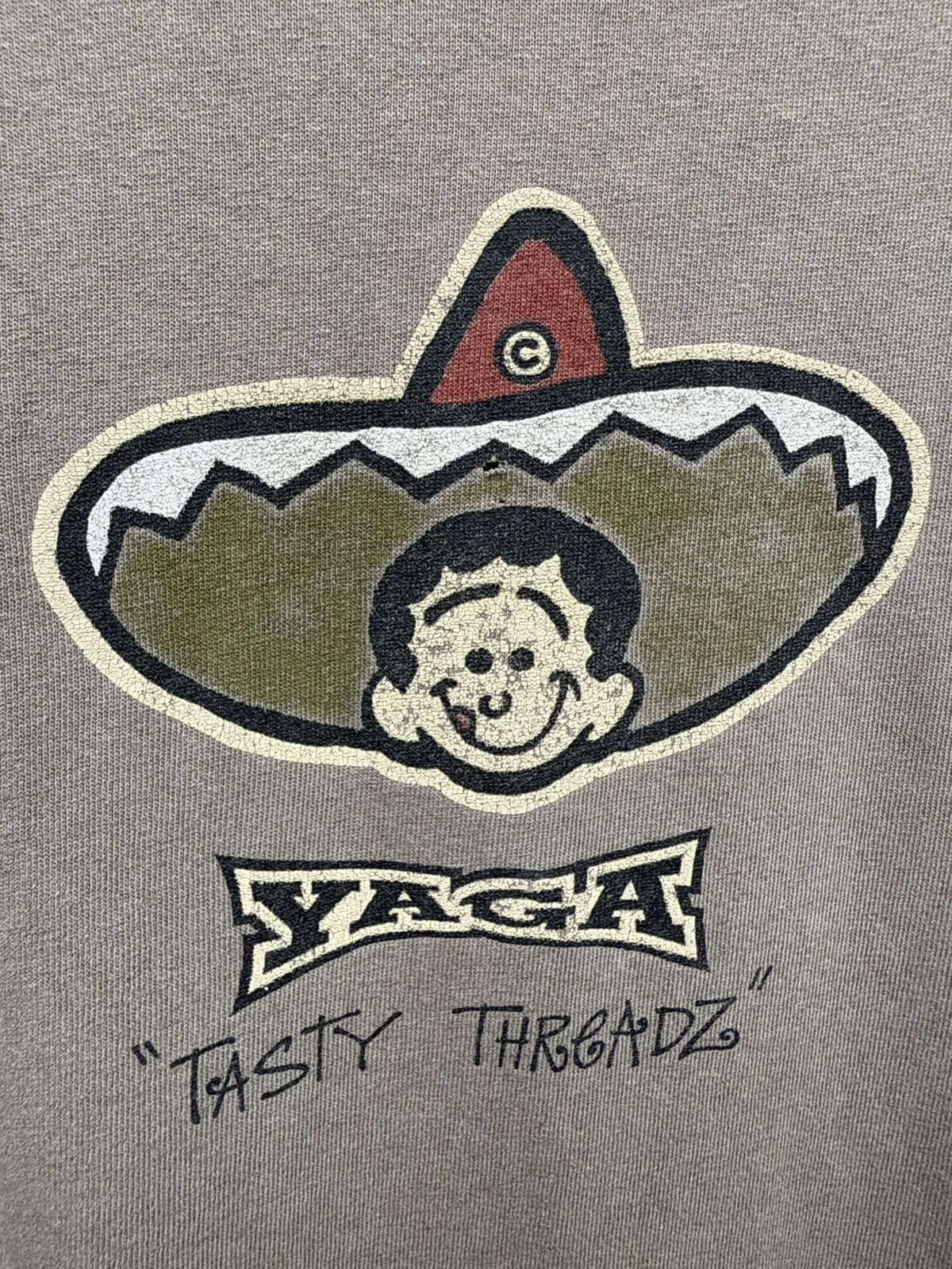 Thrasher Vintage 90’s YAGA "Tasty Threads" Rare Graphics Skate Tee Size US XL / EU 56 / 4 - 11 Thumbnail