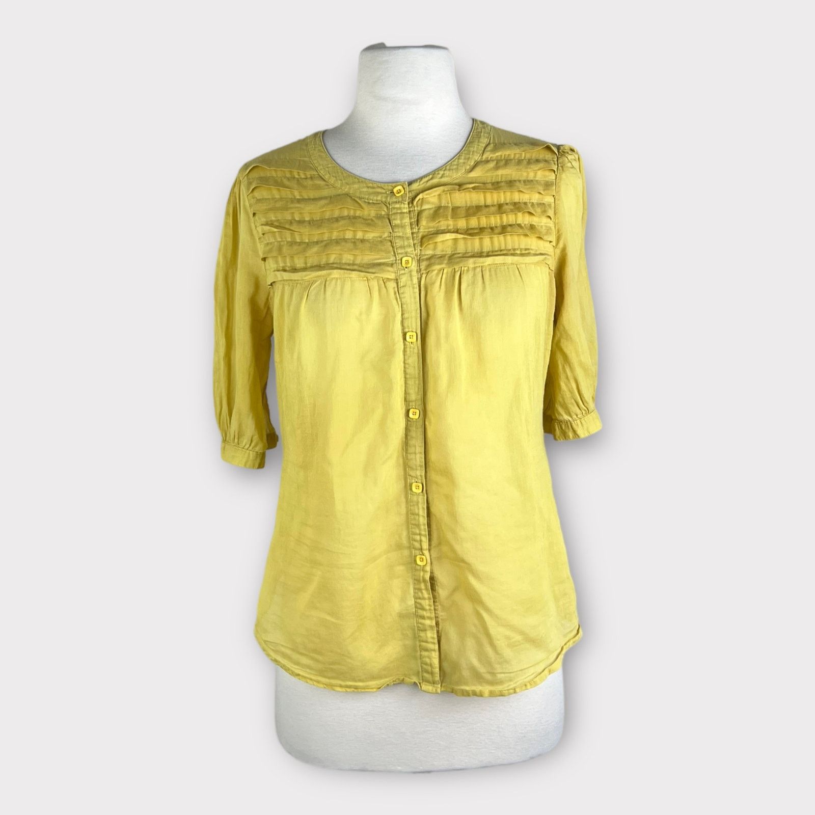 Fossil Fossil | Vintage Y2K Button Down Blouse | Small Size S / US 4 / IT 40 - 1 Thumbnail