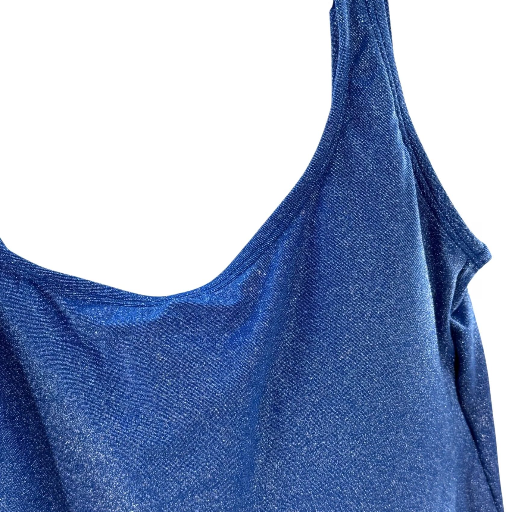 Vintage No Boundaries One Piece Swimsuit Blue Sparkle Shimmer Bodysuit Cheeky NWT S Women Beach Summer Size S / US 4 / IT 40 - 2 Thumbnail