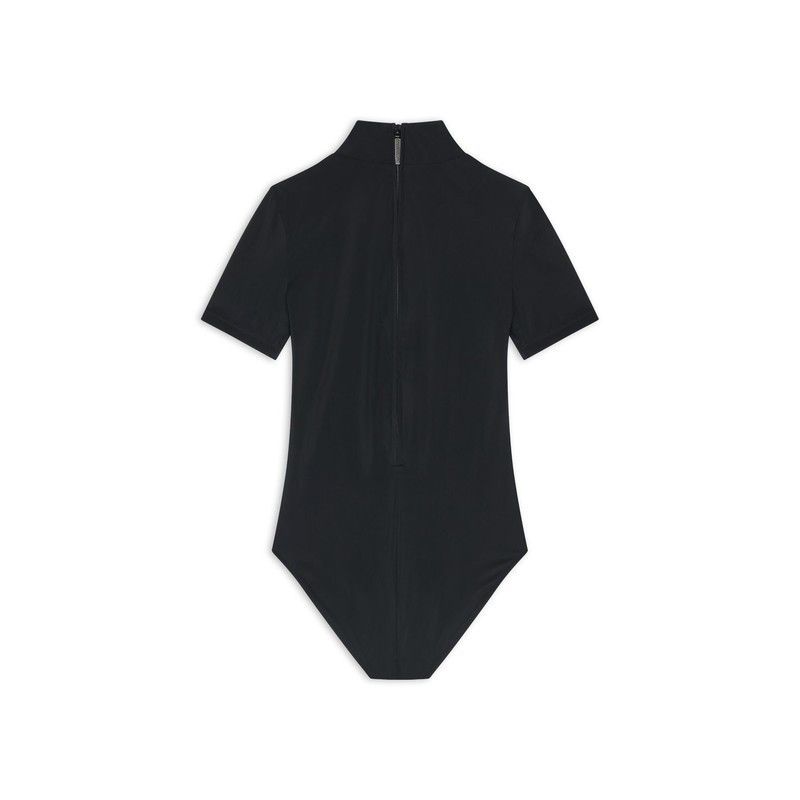 Balenciaga o1mt1gz0325 Qixi Crest T-Shirt Swimsuit in Black Size L / US 10 / IT 46 - 2 Thumbnail