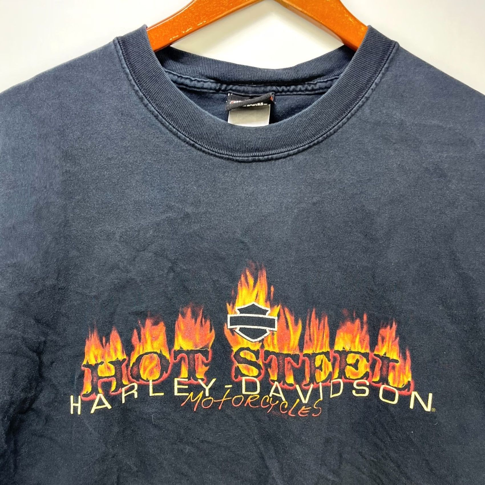 Harley Davidson Vintage Harley-Davidson T Shirt 2XL Black Graphic Print Crew Neck Short Sleeve Mens Outdoors 90s Skull Fire Irons δο Size US XXL / EU 58 / 5 - 2 Thumbnail