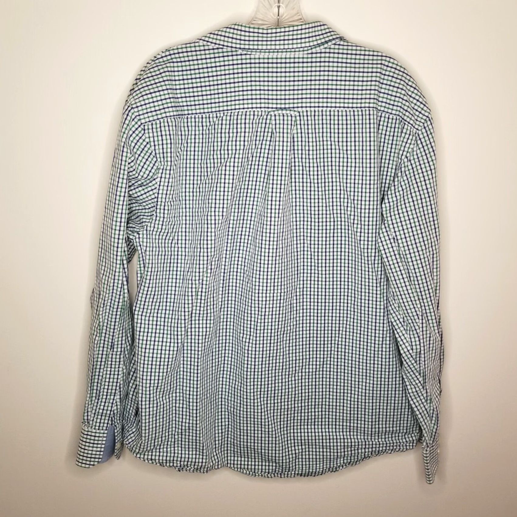 Izod IZOD Long Sleeve Button-Up Plaid Shirt Men Blue Green Size Large L Regular Mens Size US L / EU 52-54 / 3 - 4 Thumbnail