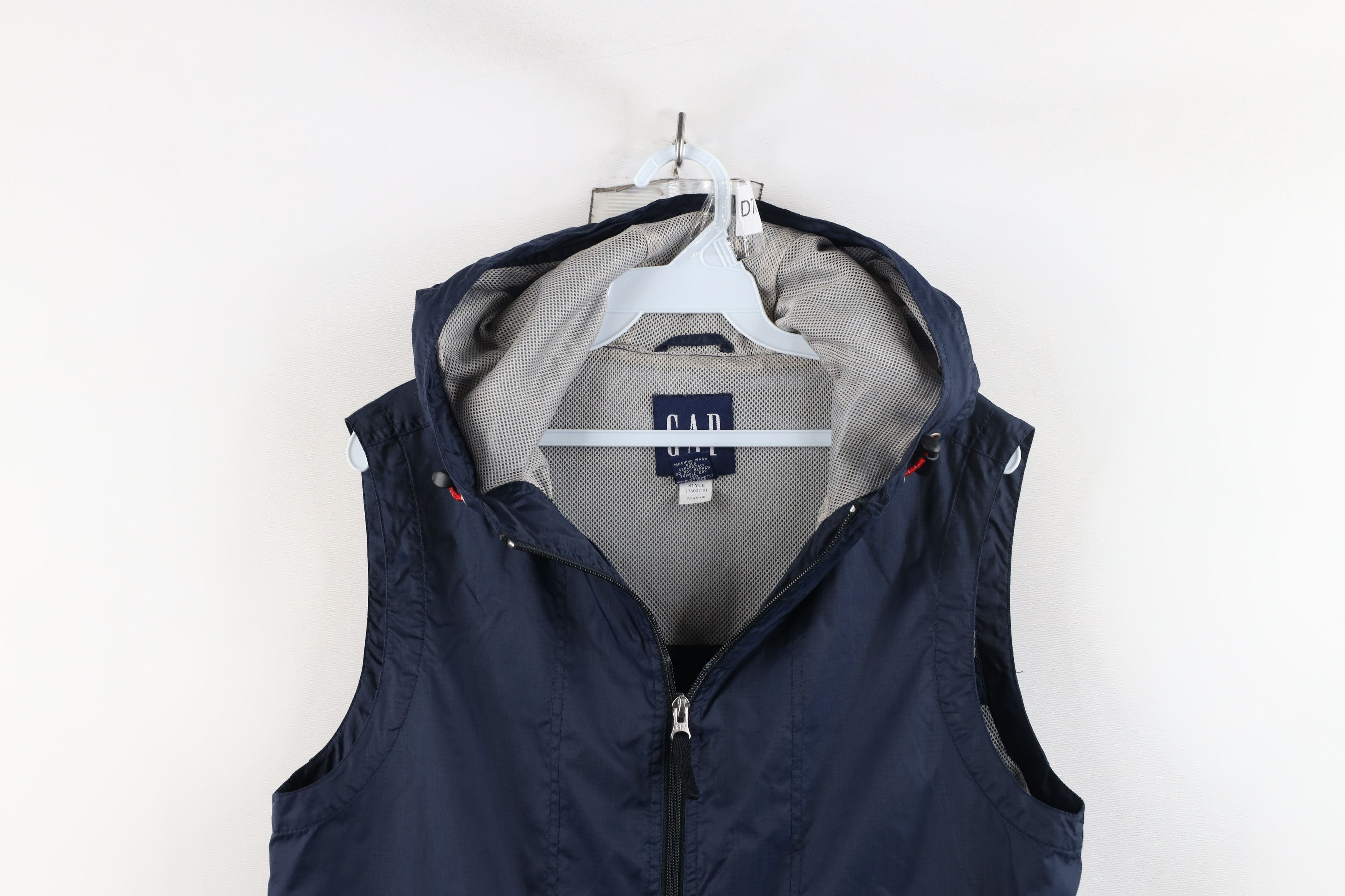 Gap × Vintage Vintage Y2K 2000 Gap Hooded Windbreaker Vest Jacket Size US XS / EU 42 / 0 - 2 Thumbnail