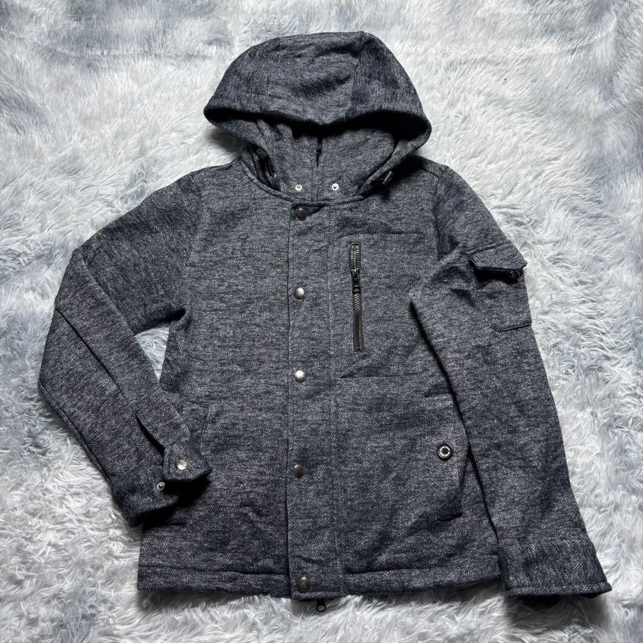 Beams Japan Beams Heart Grey Hooded Jacket with Fleece Lining - Size S Size S / US 4 / IT 40 - 1 Thumbnail