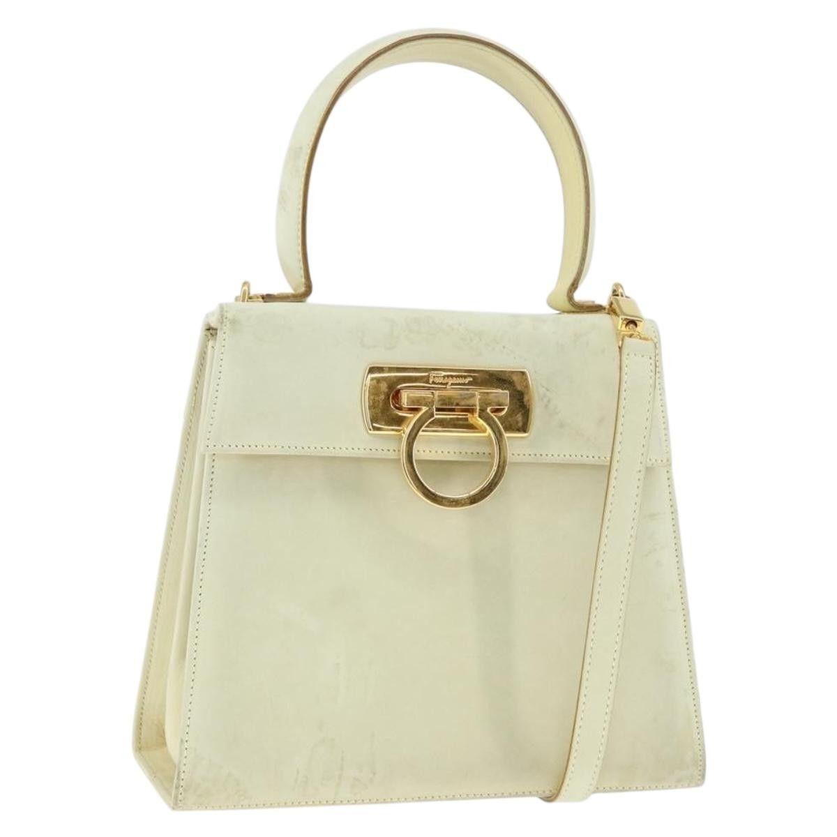 Salvatore Ferragamo Salvatore Ferragamo Gancini Convertible Top Handle Bag Suede Size ONE SIZE - 1 Thumbnail