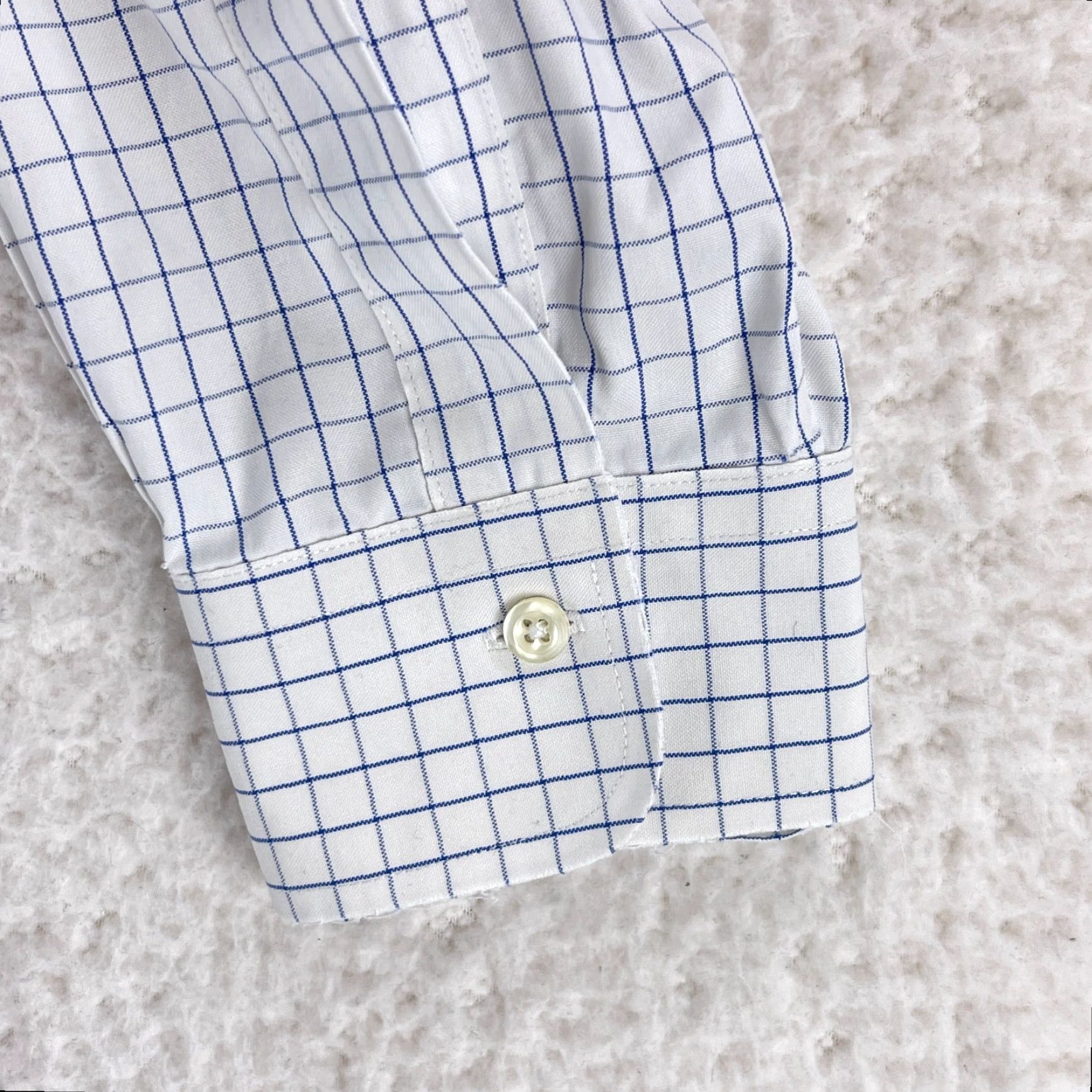 Brooks Brothers Brooks Brothers Madison White Check Button-Down Dress Shirt Mens Large Long Sleeve Shirt Size 42R - 7 Thumbnail