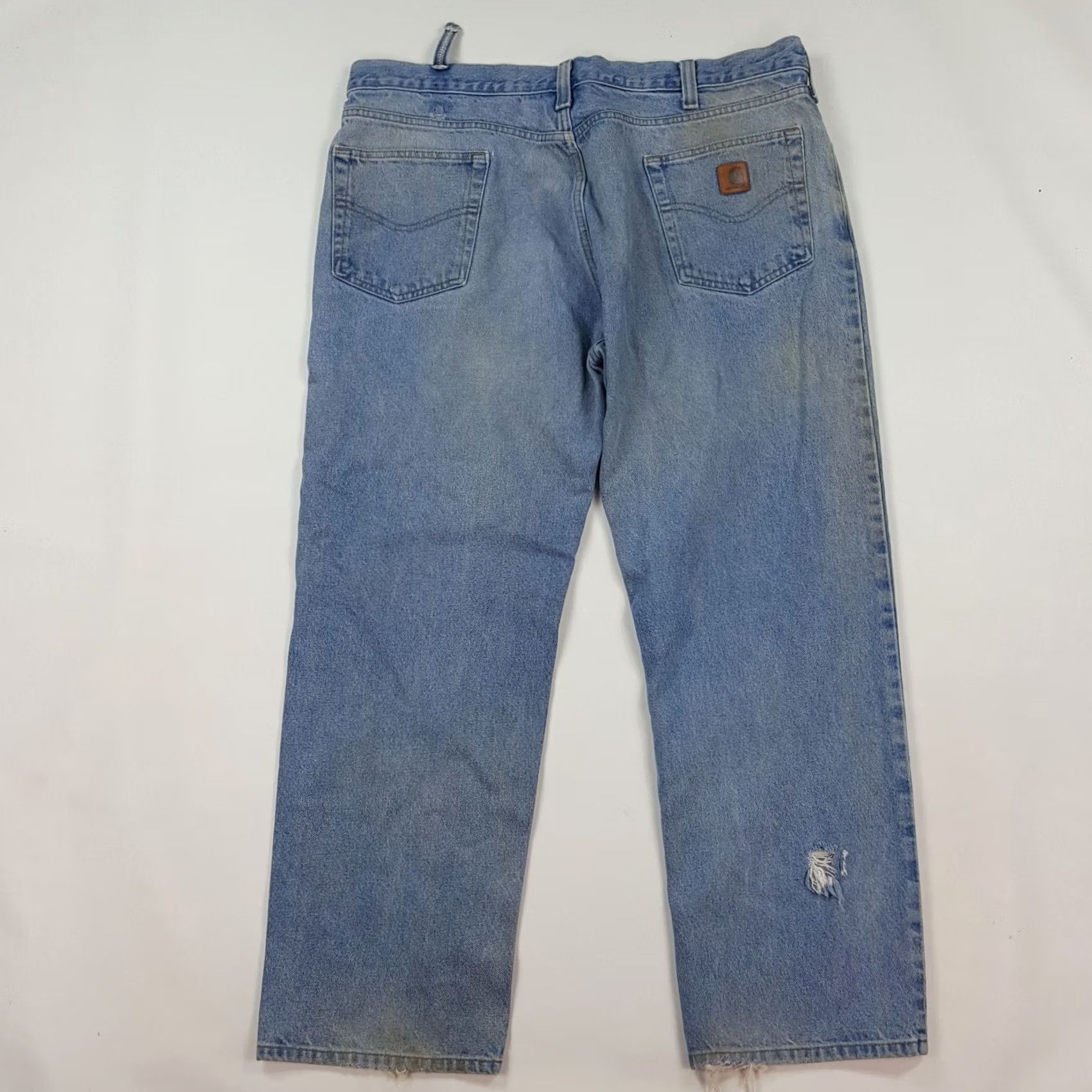 Carhartt Carhartt jeans Denim Work 40x30 Distressed Relaxed Vintage Blue 90s Grunge Retro Mens Jeans Size US 40 / EU 56 - 6 Thumbnail