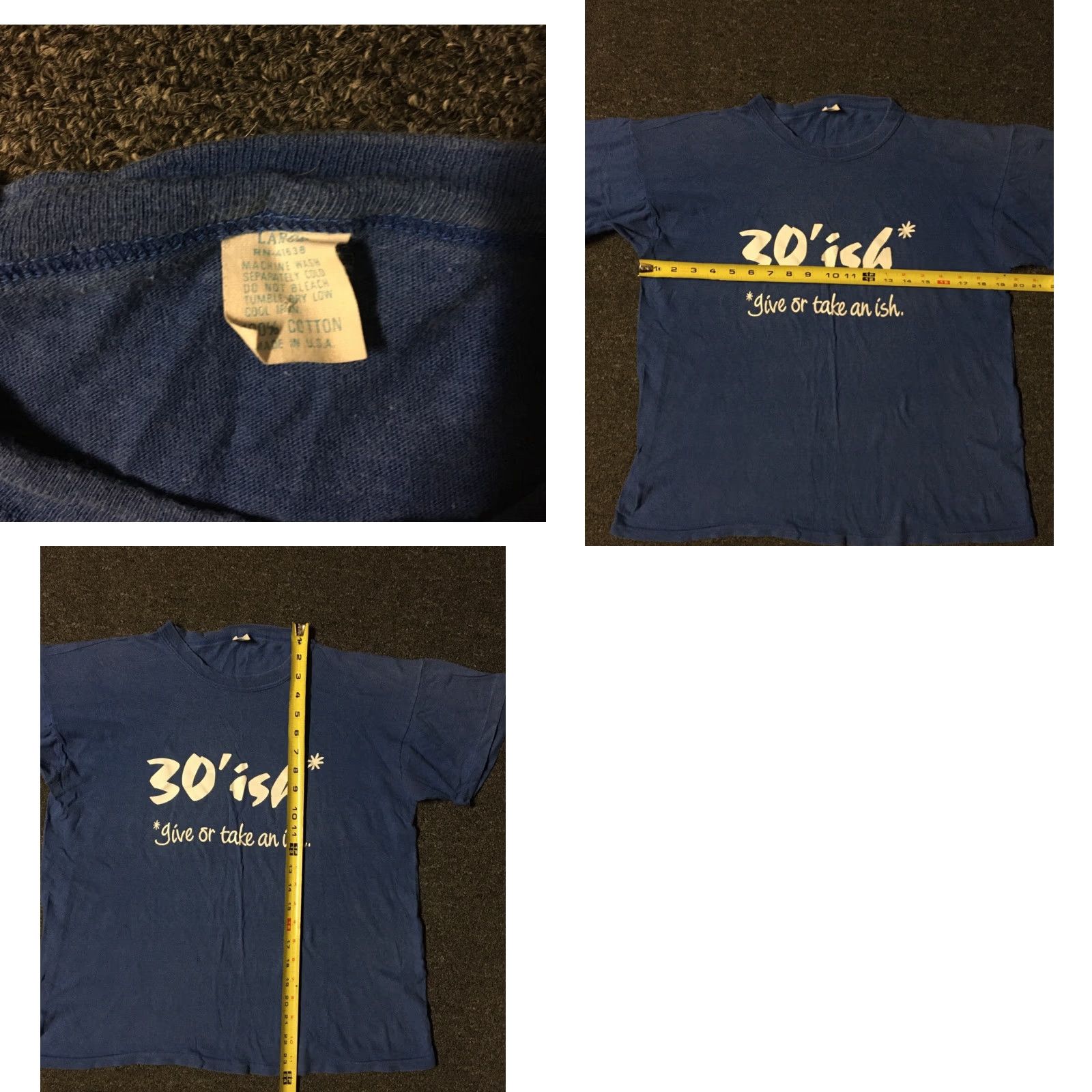 Vintage VINTAGE 80s S USA Funny Grunge Biker Single Stitch T-Shirt Mens Blue 100% Cotton Short Sleeve Small Shirt USA Humor Size US S / EU 44-46 / 1 - 8 Thumbnail
