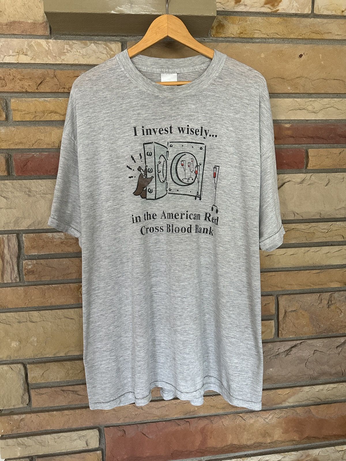 Japanese Brand Vintage Y2K American Red Cross Blood Bank Graphic Tee Size US XXL / EU 58 / 5 - 1 Thumbnail