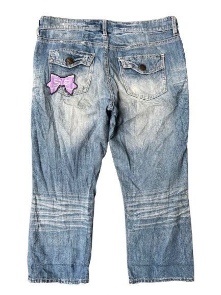 Japanese Brand VINTAGE JAPANESE BRAND KEEP SMILE WORDING JORTS Size US 35 - 3 Thumbnail
