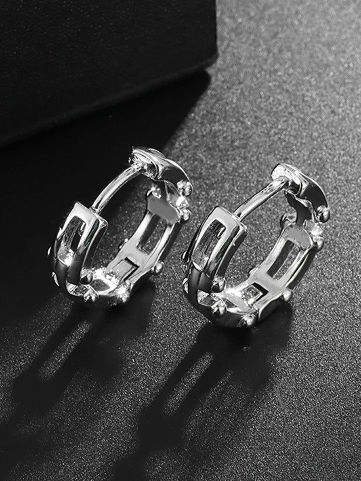 Jewelry × Vintage Fashion Simple Round Irregular Geometric Hoop Earrings Size ONE SIZE - 2 Thumbnail
