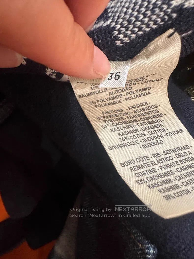 Hermes Hermes Dark Blue Crewneck Cashmere Sweatshirt Size XS / US 0-2 / IT 36-38 - 7 Thumbnail