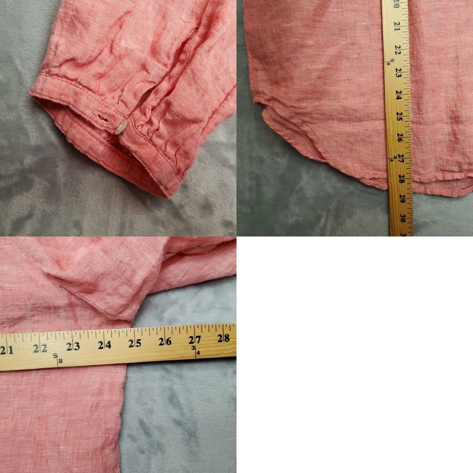Pinko VINTAGE Sigrid Olsen Women Top 1X Pink Linen Button-Up 3/4 Sleeve Casual Classic Nature Boho Coastal Cottage Shirt Womens Size XL / US 12-14 / IT 48-50 - 8 Thumbnail