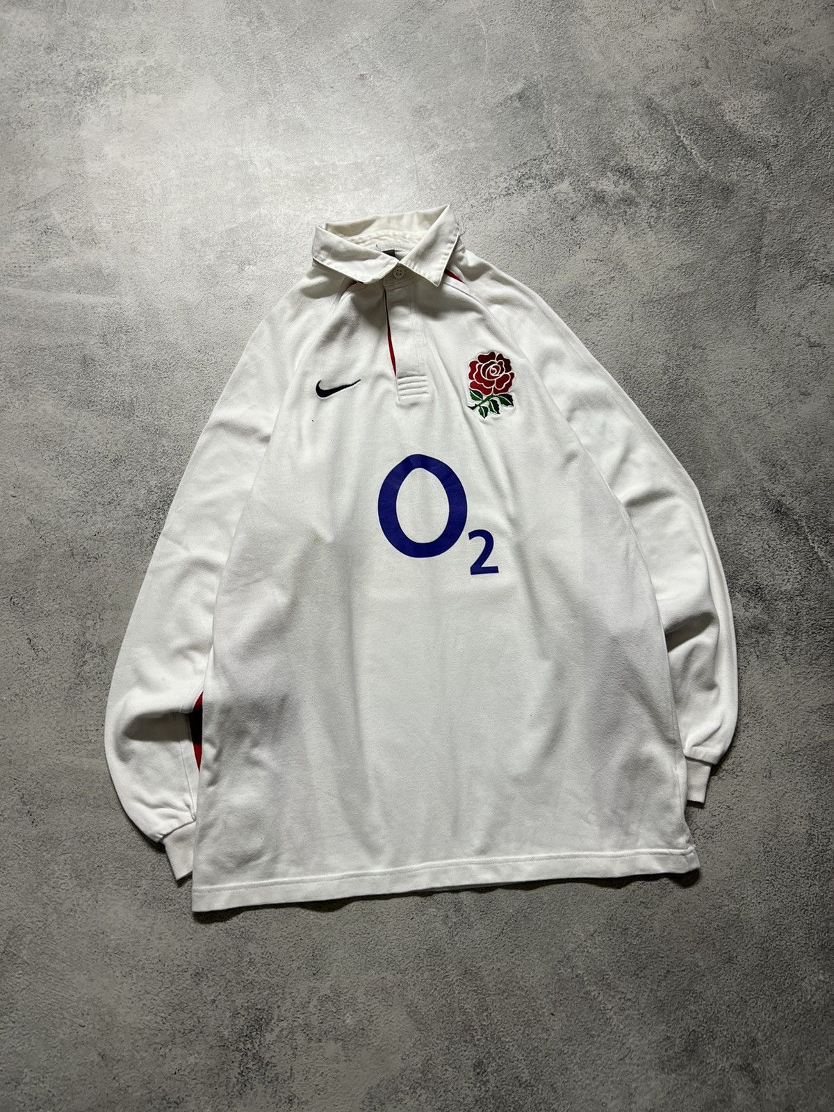 Nike × Vintage Vintage Blokecore Nike England 02 Rugby Longsleeve Polo Size US M / EU 48-50 / 2 - 1 Thumbnail