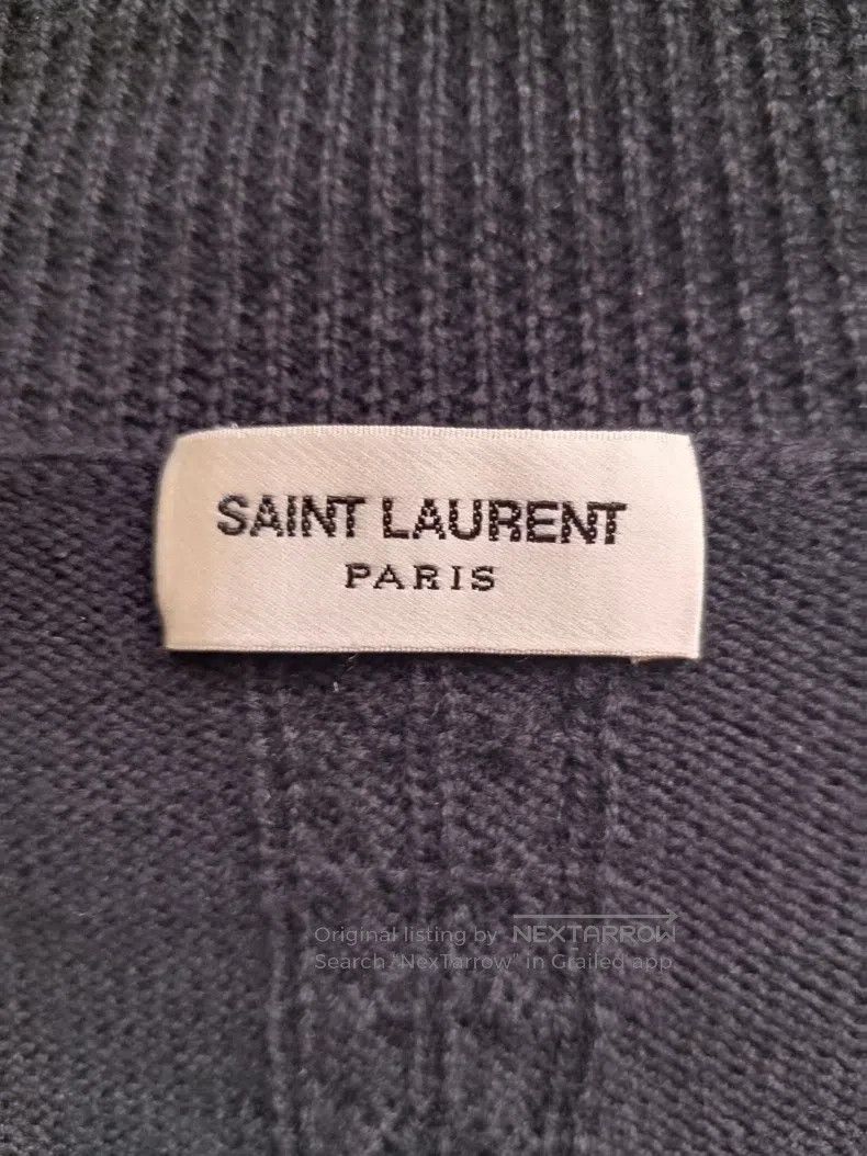 Saint Laurent Paris Saint Laurent Paris Black High-neck Wool Sweater Size US L / EU 52-54 / 3 - 3 Thumbnail