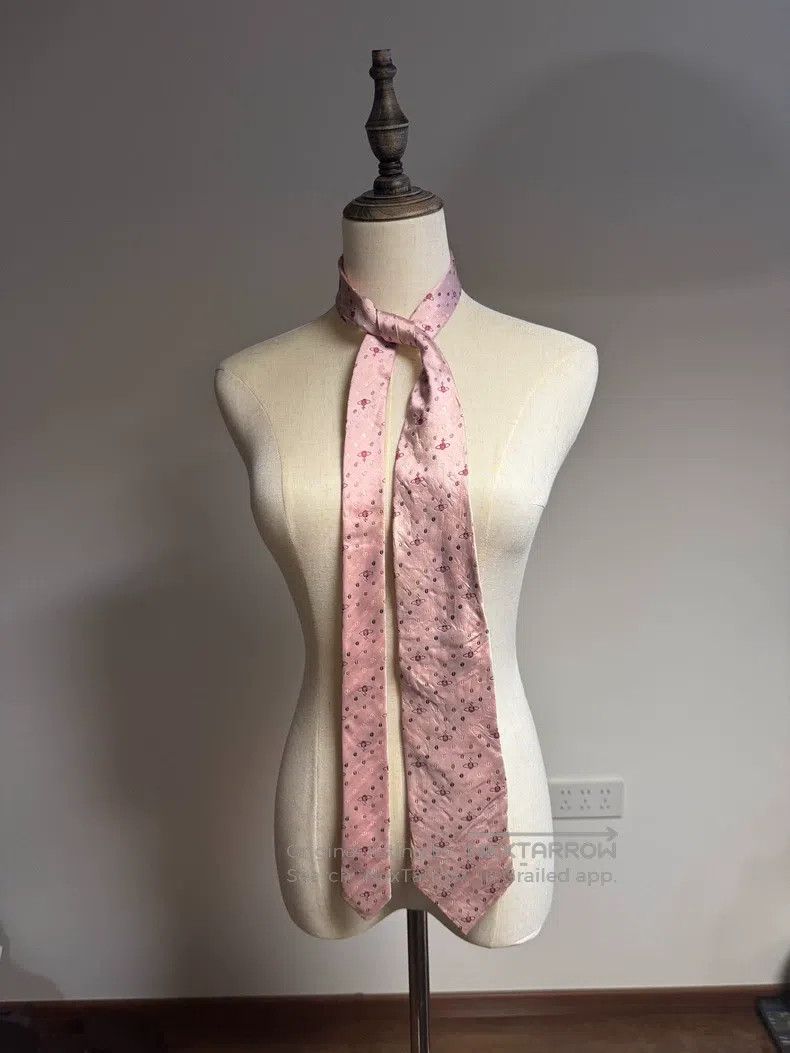 Vivienne Westwood Vivienne Westwood Pink polka dot Saturn full print silk ti Size ONE SIZE - 2 Thumbnail