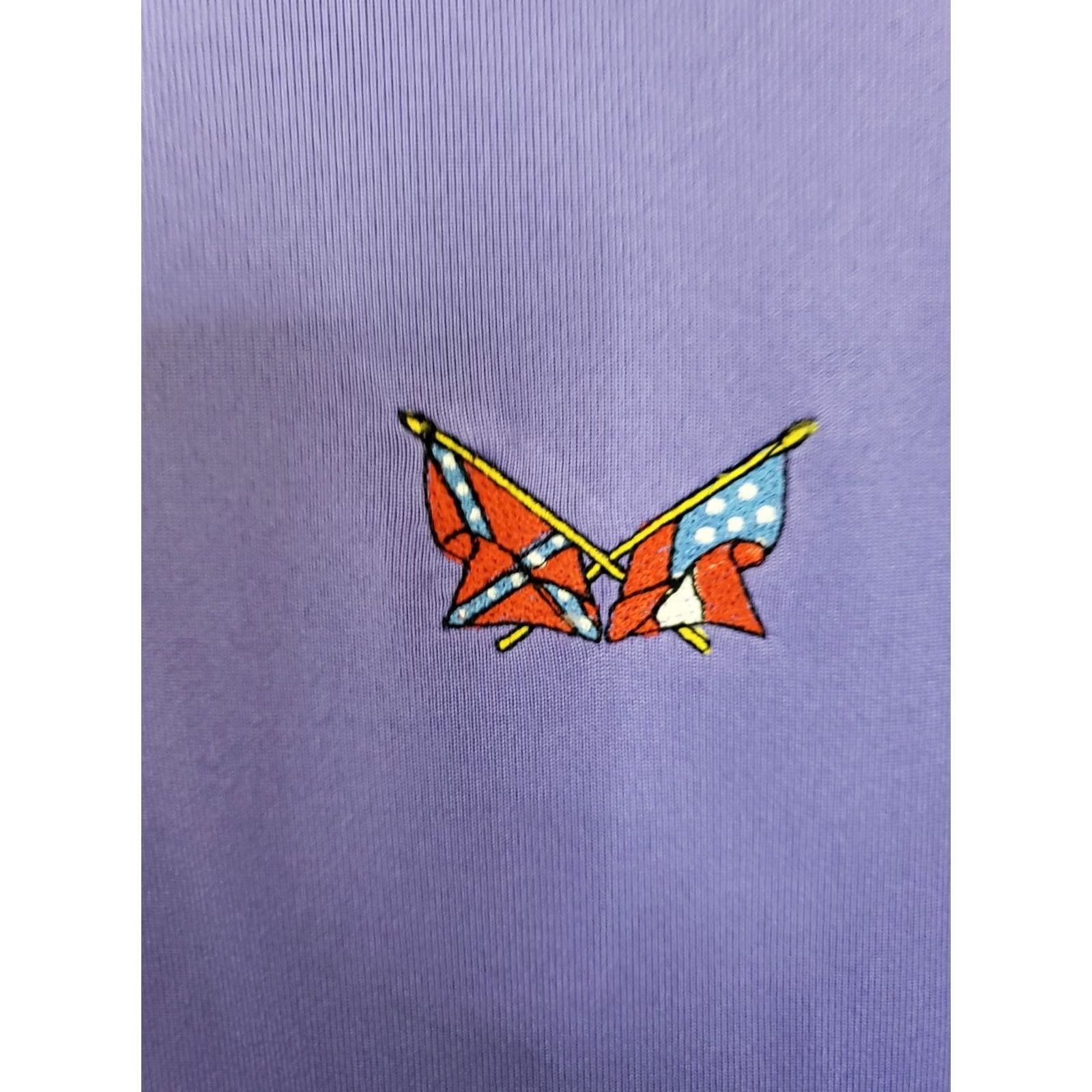 Vintage Donald Ross Sport Polo Shirt Men's M Purple Geometric Logo Flags Polo Golf Polo Shirt Mens M Purple Size US M / EU 48-50 / 2 - 6 Thumbnail