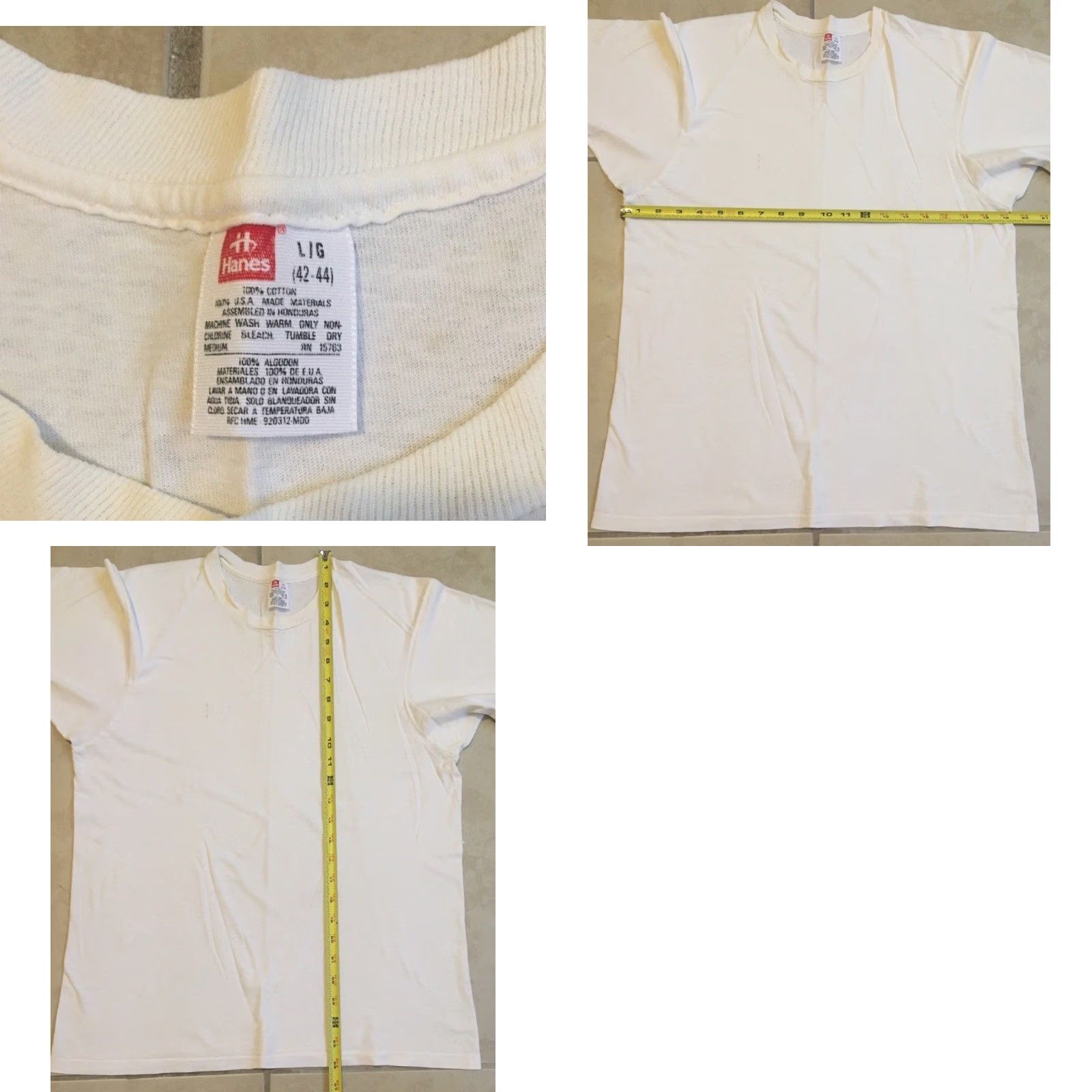 Hanes Vtg Hanes Faded Distressed Shirt S White 90s 80s Grunge Punk Skate Surf Trucker Biker Rock Mens T-Shirt Size US S / EU 44-46 / 1 - 10 Thumbnail